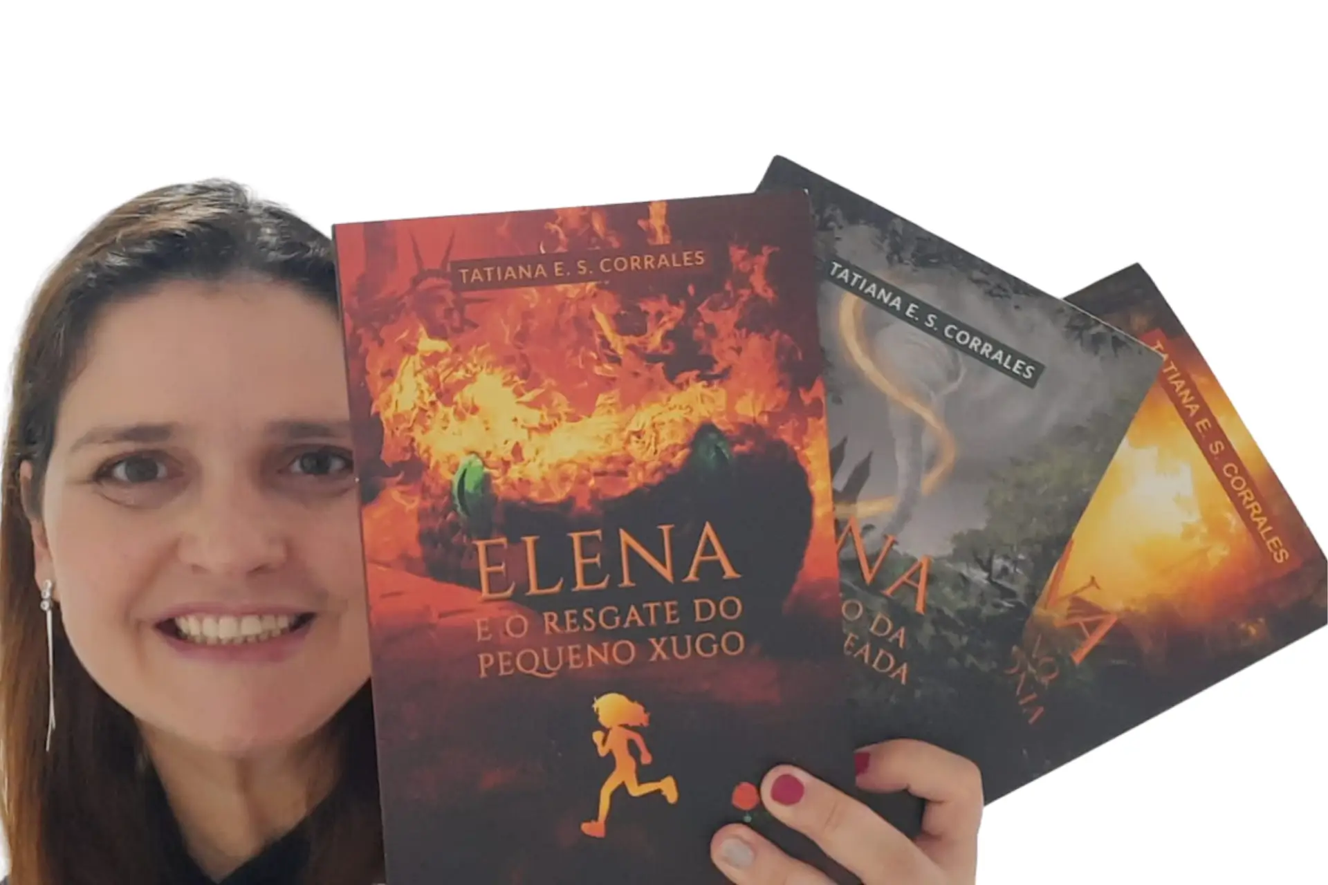 Escritora Tatiana E. S. Corrales e seus livros